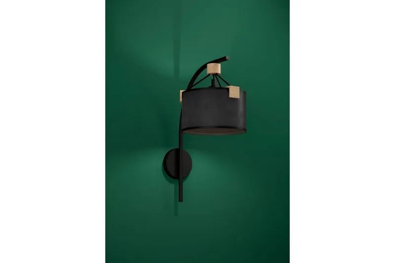 Vägglampa Eglo Potosi Svart/Trä - Belysning - Inomhusbelysning & lampor - Vägglampor & väggbelysning