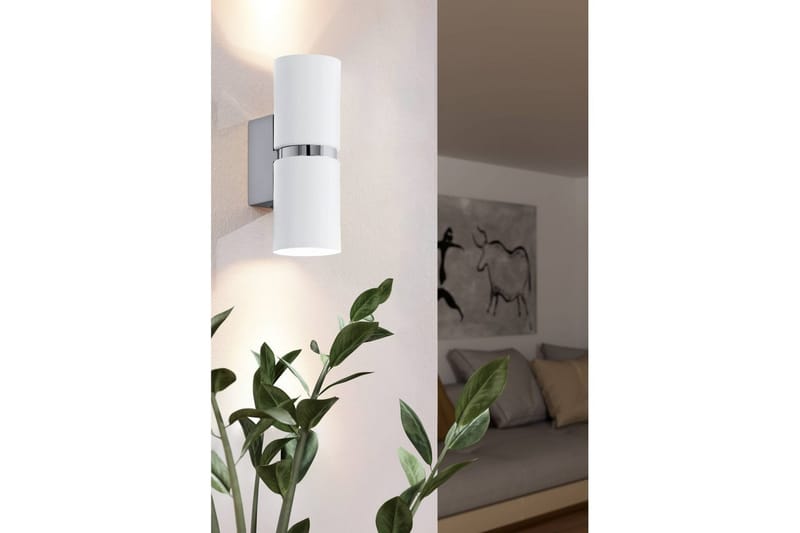 Vägglampa Eglo Passa Ø60 mm Krom, Vit - Krom/Vit - Belysning - Inomhusbelysning & lampor - Vägglampor & väggbelysning