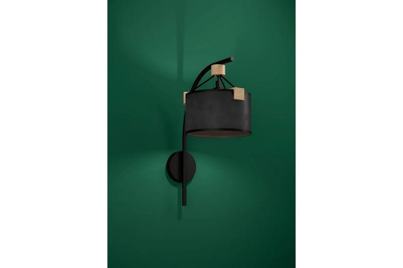 Vägglampa Eglo Potosi Svart/Trä - Belysning - Inomhusbelysning & lampor - Vägglampor & väggbelysning