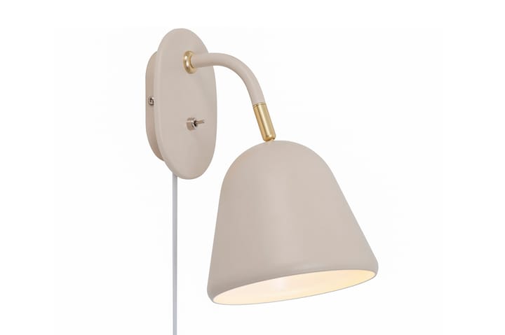 FLEUR Vägglampa med Arm Beige - Sovrumslampa - Sänglampa vägg - Vägglampor & väggbelysning