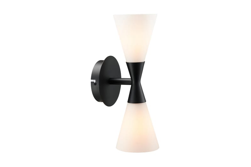 HARLEKIN Vägglampa Duo Matt Svart/Glas - Sovrumslampa - Sänglampa vägg - Vägglampor & väggbelysning