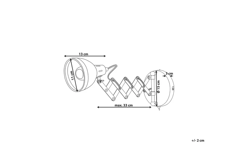 Harrington Vägglampa 33 cm - Silver - Belysning - Inomhusbelysning & lampor - Vägglampor & väggbelysning