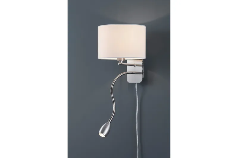 Hotel Vägglampa med läslampa E14 + LED vit - Vit - Belysning - Inomhusbelysning & lampor - Vägglampor & väggbelysning