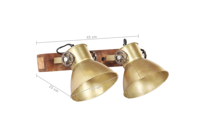 Industriell vägglampa mässing 45x25 cm E27 - Flerfärgad - Belysning - Inomhusbelysning & lampor - Vägglampor & väggbelysning