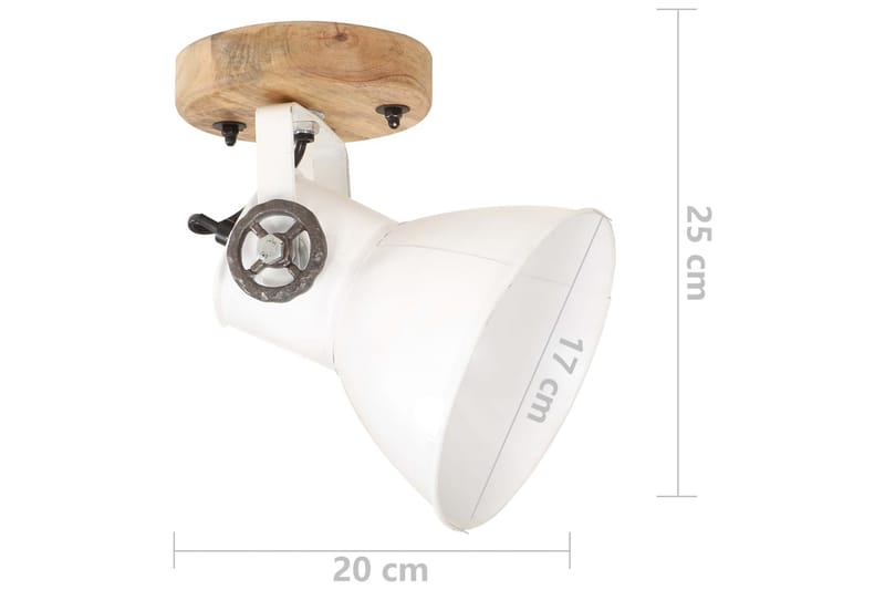 Industriell vägglampa/taklampa 2 st vit 20x25 cm E27 - Vit - Belysning - Inomhusbelysning & lampor - Vägglampor & väggbelysning