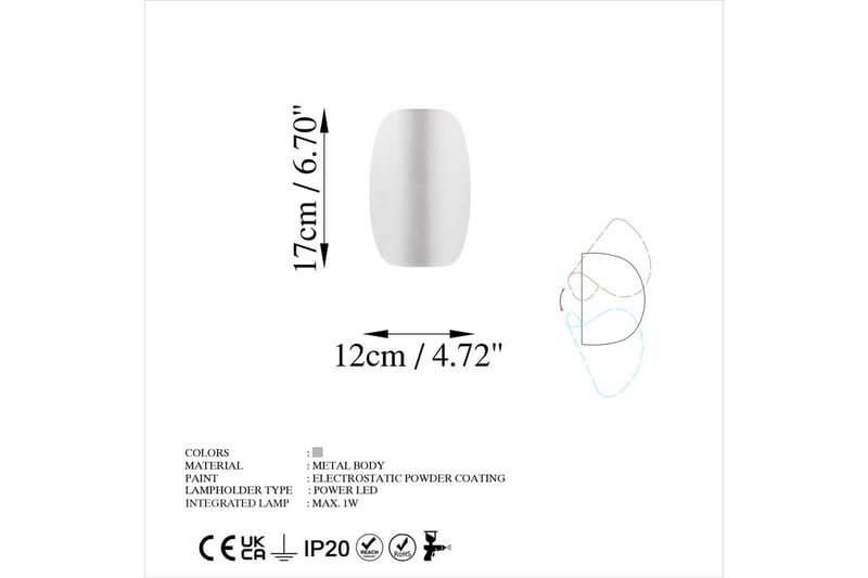 Vägglampa Koeia Chrome - Vit - Belysning - Inomhusbelysning & lampor - Vägglampor & väggbelysning