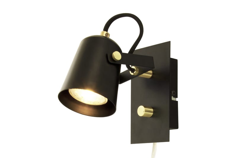 METZ Vägglampa Svart/Mässing - Scan Lamps - Sovrumslampa - Sänglampa vägg - Vägglampor & väggbelysning