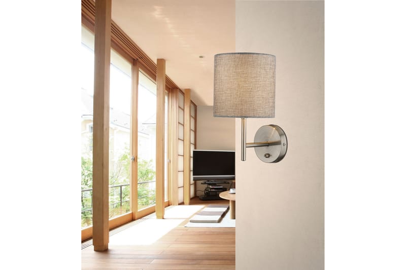 PACO Vägglampa Grå - Globo Lighting - Sovrumslampa - Sänglampa vägg - Vägglampor & väggbelysning