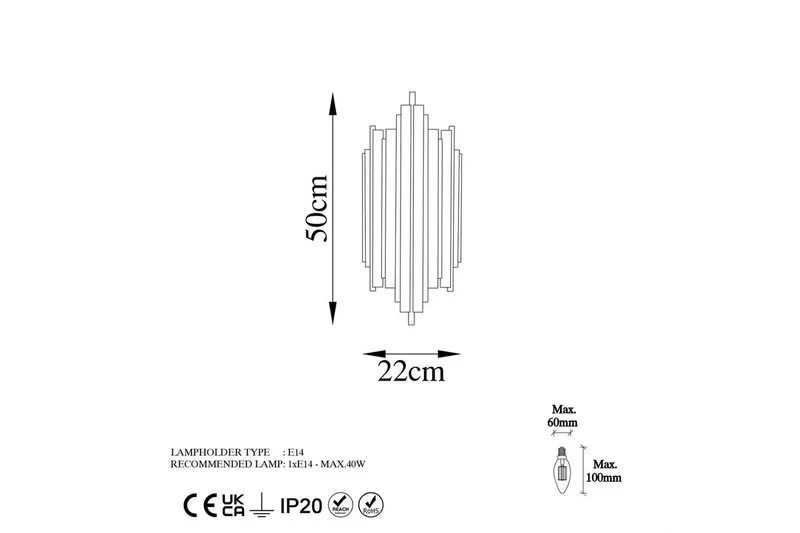 Vägglampa Raoji Krom - Krom - Belysning - Inomhusbelysning & lampor - Vägglampor & väggbelysning