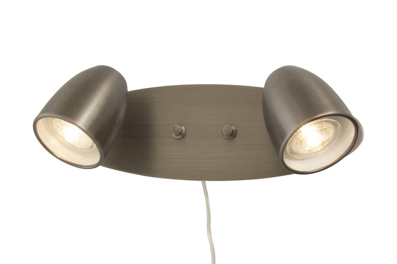 SANDNES vägglampa dubbel, tenn - Aneta Lighting - Sovrumslampa - Vägglampor & väggbelysning - Sänglampa vägg