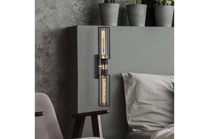 Vägglampa Sourab Skinande Svart / Rany - Guld/Svart - Belysning - Inomhusbelysning & lampor - Vägglampor & väggbelysning