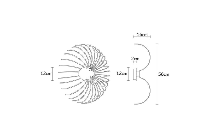 Vägglampa Subbersta Svart - Diameter: 16 cm - Belysning - Inomhusbelysning & lampor - Golvlampor & golvbelysning