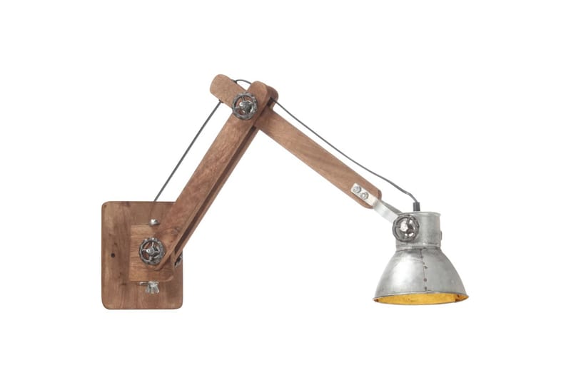 Vägglampa industriell stil silver rund E27 - Silver - Sovrumslampa - Vägglampor & väggbelysning - Sänglampa vägg