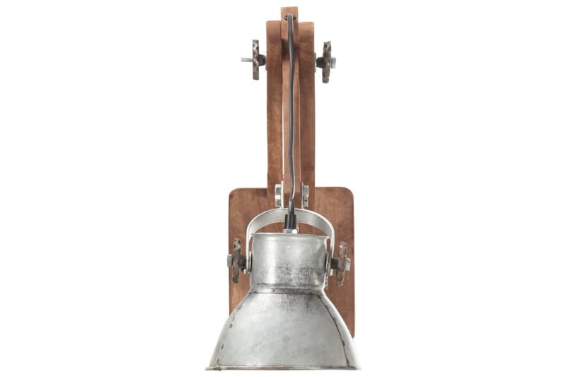 Vägglampa industriell stil silver rund E27 - Silver - Belysning - Inomhusbelysning & lampor - Vägglampor & väggbelysning