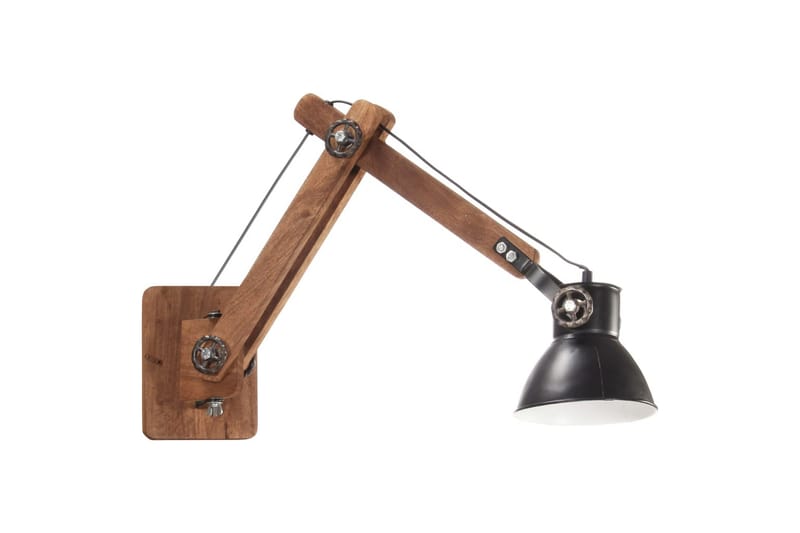 Vägglampa industriell stil svart rund E27 - Svart - Belysning - Inomhusbelysning & lampor - Vägglampor & väggbelysning