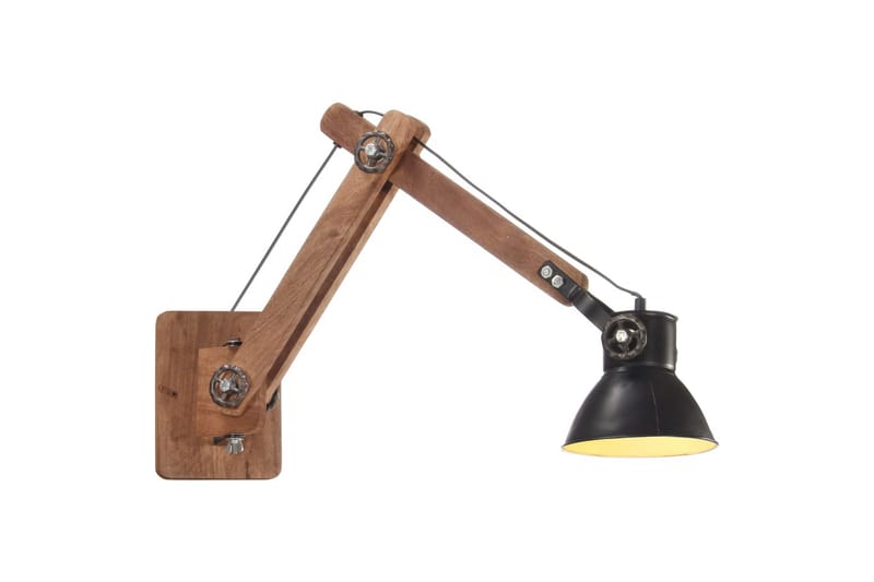 Vägglampa industriell stil svart rund E27 - Svart - Belysning - Inomhusbelysning & lampor - Vägglampor & väggbelysning
