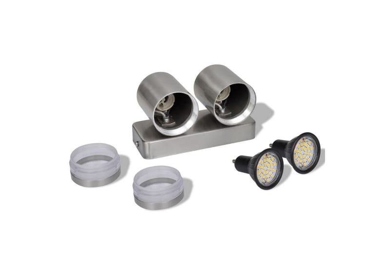Vägglampa LED konformad GU10 rostfritt stål - Silver - Sovrumslampa - Vägglampor & väggbelysning - Sänglampa vägg