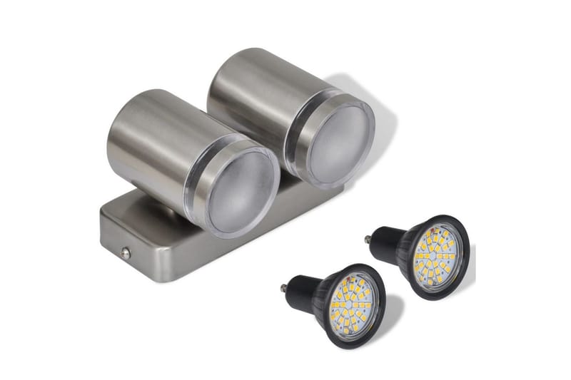 Vägglampa LED konformad GU10 rostfritt stål - Silver - Belysning - Inomhusbelysning & lampor - Vägglampor & väggbelysning
