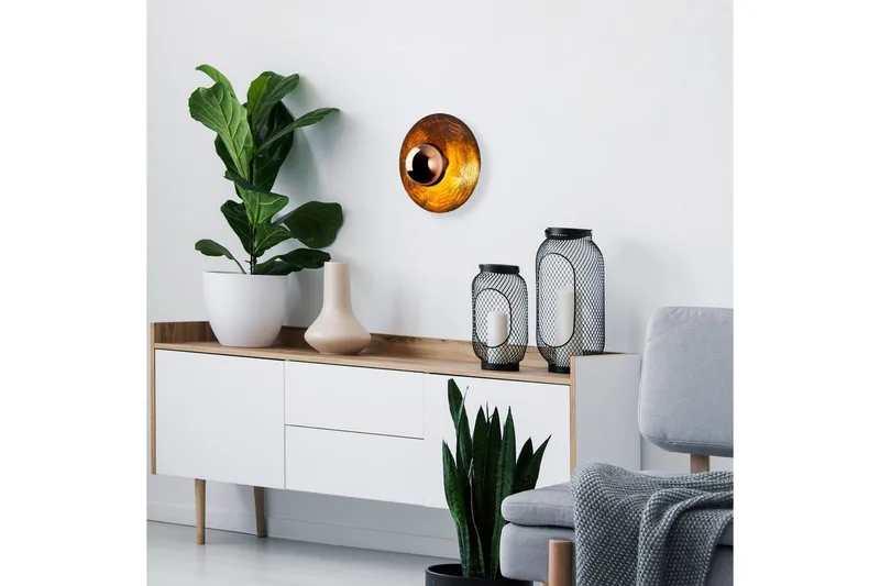 Vägglampa Zindale Koppar - 38 x 31 cm - Belysning - Inomhusbelysning & lampor - Vägglampor & väggbelysning