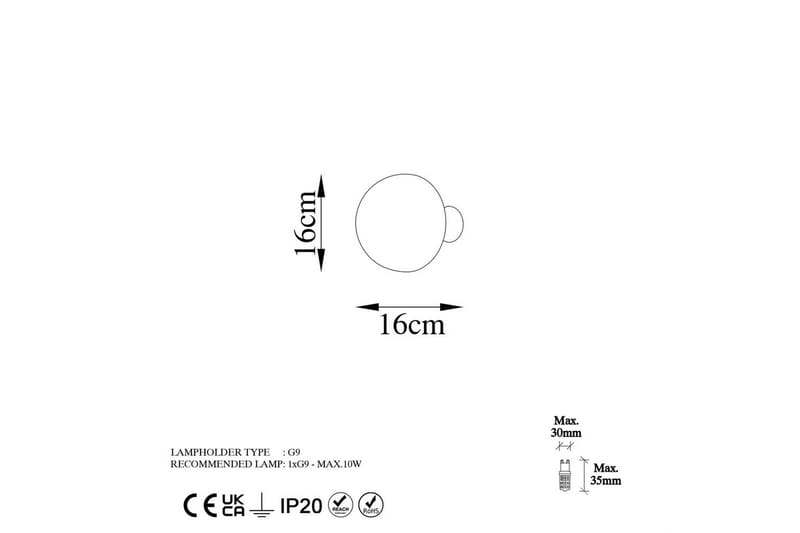 Vägglampa Polmar Rany - Diameter: 16 cm - Belysning - Inomhusbelysning & lampor - Vägglampor & väggbelysning