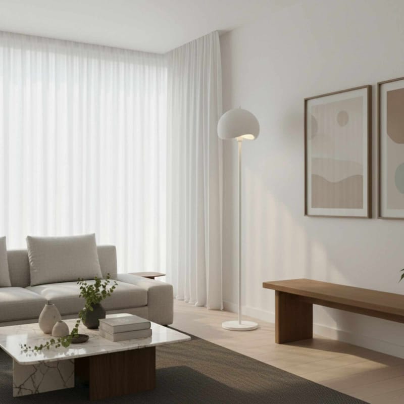 Vyrel Golvlampa 34 cm - Vit - Belysning - Inomhusbelysning & lampor - Golvlampor & golvbelysning