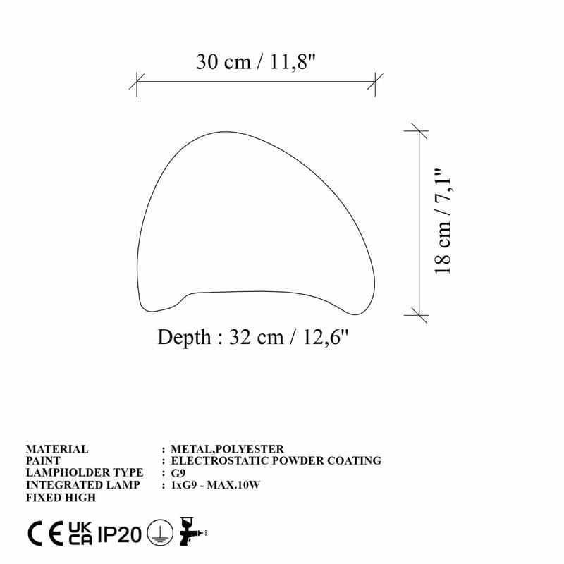 Vyrel Vägglampa 30 m - Vit - Belysning - Inomhusbelysning & lampor - Vägglampor & väggbelysning