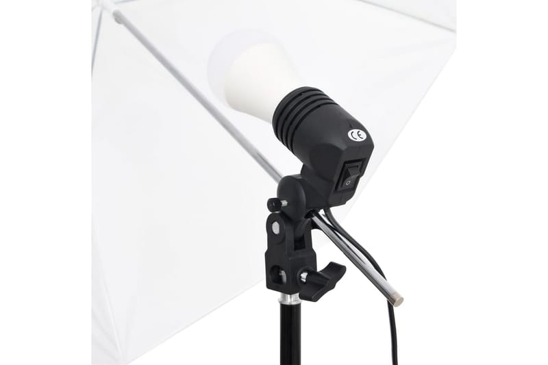 Fotostudio med lampor och bakgrund - Svart - Belysning - Ljuskällor & glödlampor - Arbetsbelysning - Fotobelysning & studiobelysning