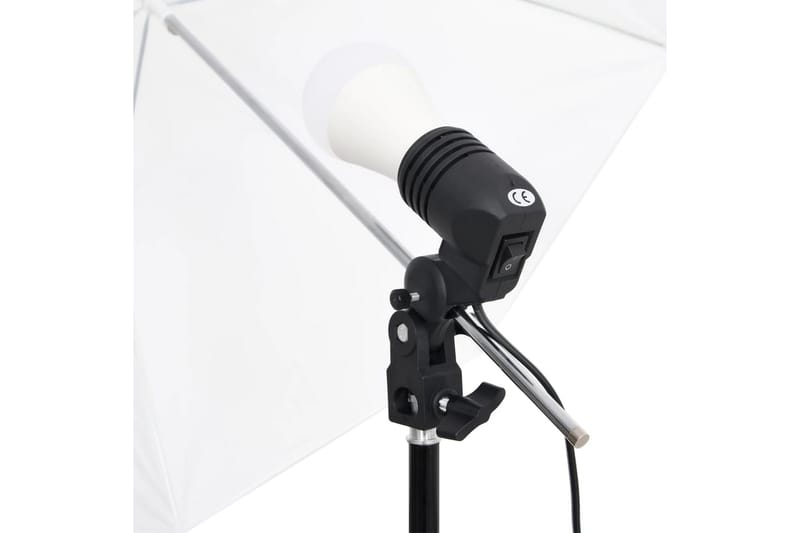 Fotostudio med lampor och bakgrund - Svart - Belysning - Ljuskällor & glödlampor - Arbetsbelysning - Fotobelysning & studiobelysning