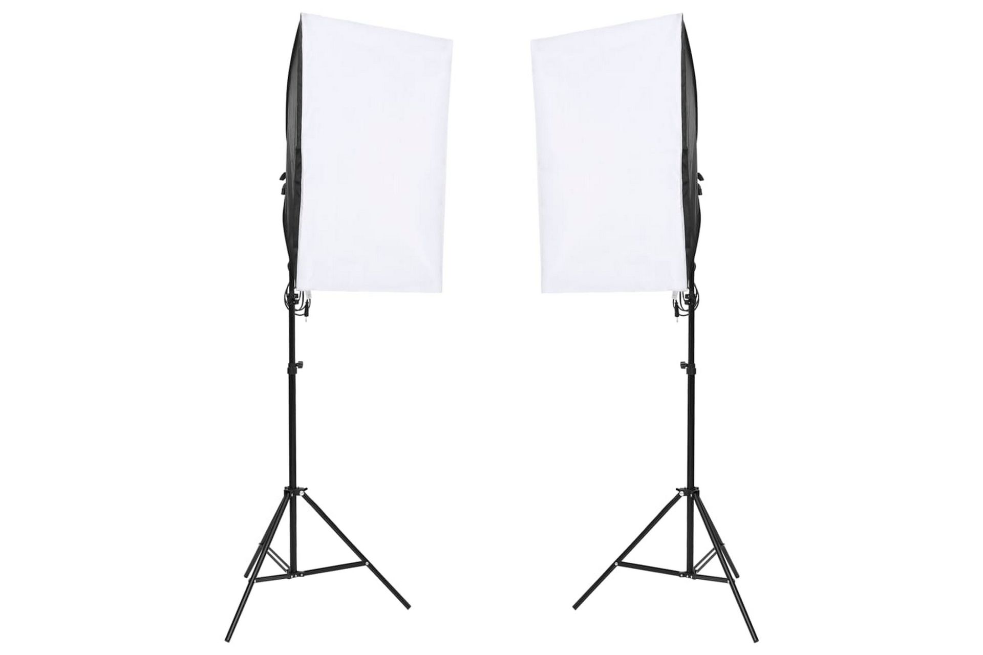 Fotostudio med lampor och bakgrund - Svart - Belysning - Ljuskällor & glödlampor - Arbetsbelysning - Fotobelysning & studiobelysning
