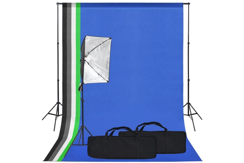 Fotostudio med softbox-lampa och bakgrund - Svart - Belysning - Ljuskällor & glödlampor - Arbetsbelysning - Fotobelysning & studiobelysning