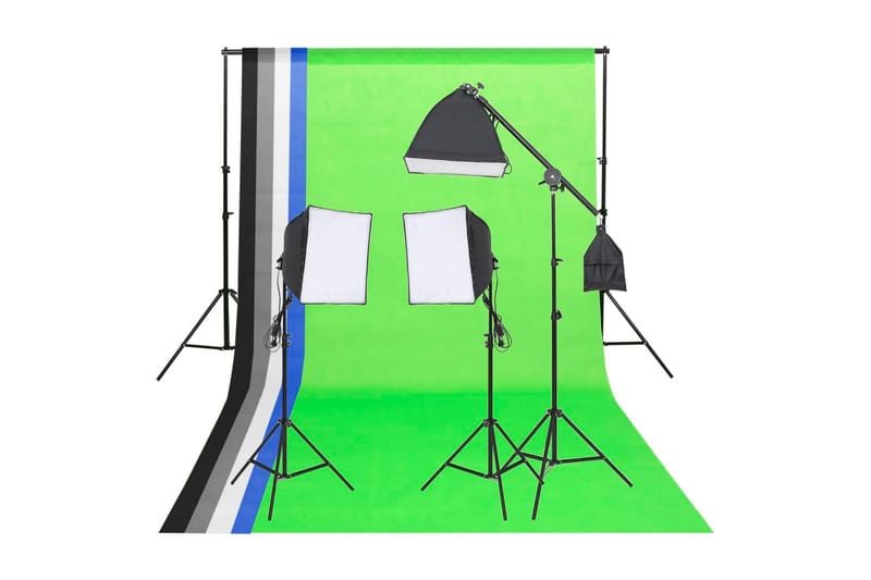 Studiobelysning med bakgrund och reflektor - Vit - Belysning - Ljuskällor & glödlampor - Arbetsbelysning - Fotobelysning & studiobelysning