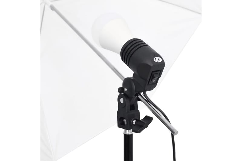 Fotostudio med lampor, bakgrund och reflexskärm - Svart - Belysning - Ljuskällor & glödlampor - Arbetsbelysning - Fotobelysning & studiobelysning