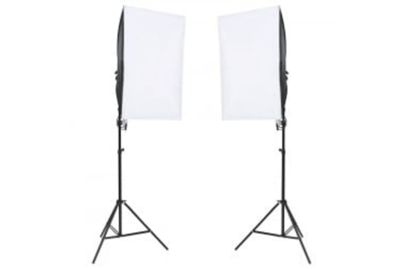 Fotostudio med lampor, bakgrund och reflexskärm - Svart - Belysning - Ljuskällor & glödlampor - Arbetsbelysning - Fotobelysning & studiobelysning