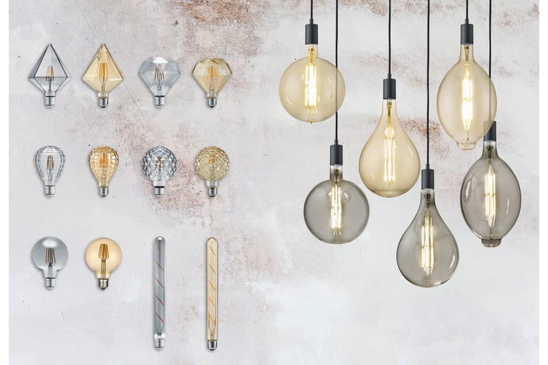 LK LED E27 deco filament 901 4W 320lm 2700K brun - Vit - Belysning - Ljuskällor & glödlampor - LED belysning - LED-lampa - Koltrådslampa & glödtrådslampa
