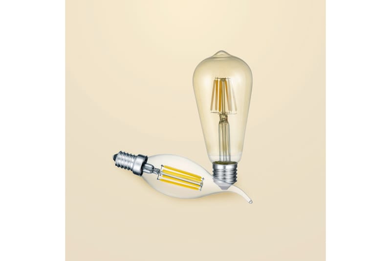 LK LED E27 filament industrial 6W 420lm 2700K brun - Brun - Belysning - Ljuskällor & glödlampor - LED belysning - LED-lampa - Koltrådslampa & glödtrådslampa