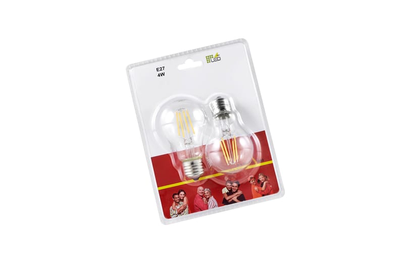 LK LED E27 filament classic 4W 470lm 3000K filament 2-PK - Belysning - Ljuskällor & glödlampor - Lågenergilampa