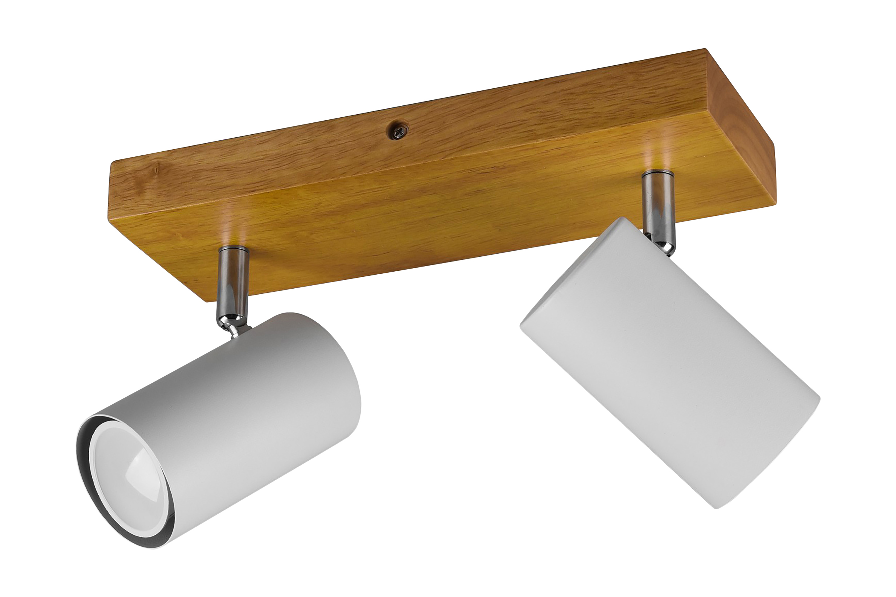 MARLEY spot 2L GU10 mattvit/ trä - Matt vit/Trä