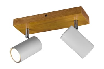 Marley spot 2L GU10 mattvit/ trä - Matt vit/Trä - Belysning - Ljuskällor & glödlampor - Spotlights & downlights - Spotlight skena