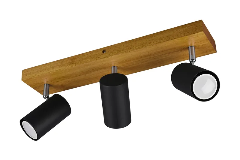 Marley spot 3L GU10 mattsvart/ trä - Matt svart/Natur - Belysning - Ljuskällor & glödlampor - Spotlights & downlights - Spotlight skena