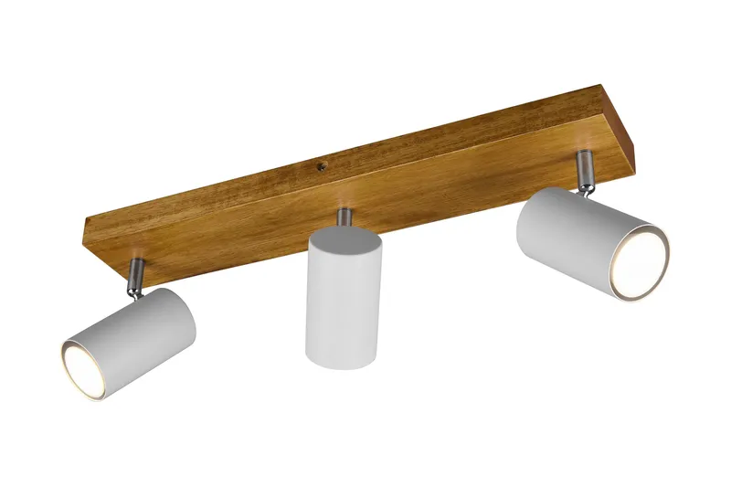 Marley spot 3L GU10 mattvit/ trä - Matt vit/Trä - Belysning - Ljuskällor & glödlampor - Spotlights & downlights - Spotlight skena