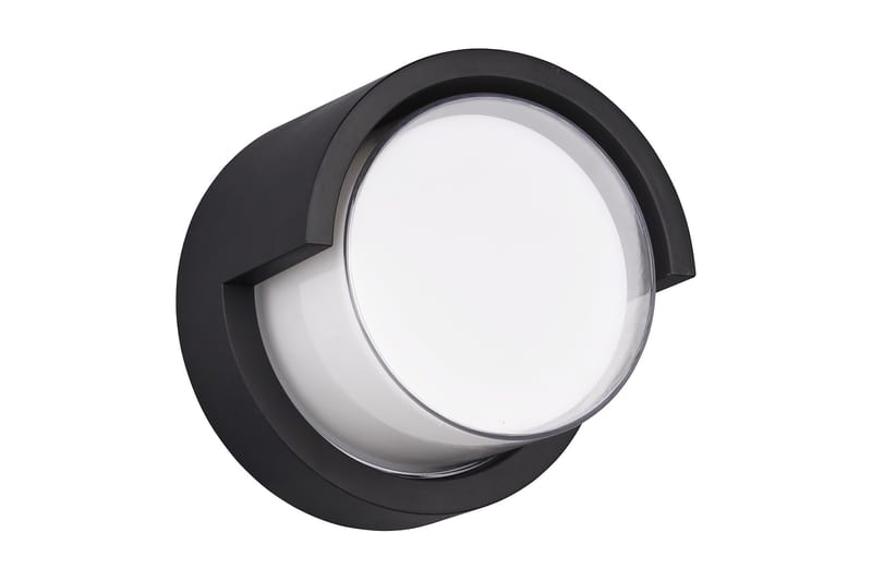 PUNO LED-Vägglampa Pyöreä Mattsvart, Matt svart