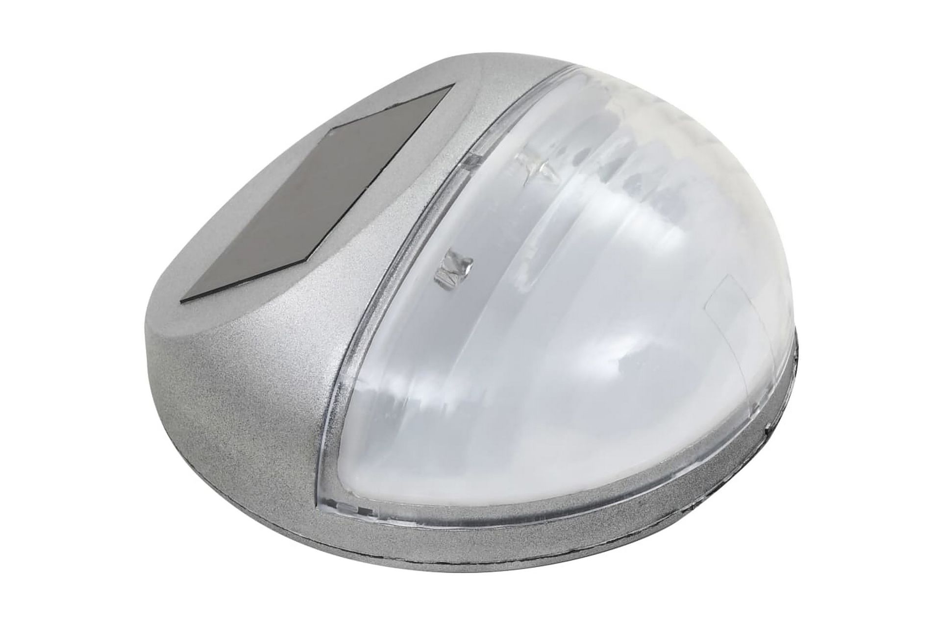 Soldrivna vägglampor 24 st LED runda silver - Silver