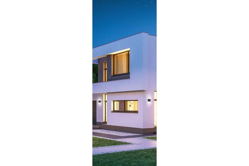 Thames II LED Vägglampa 17,5x9 cm antracit - Antracit/Vit - Belysning - Utomhusbelysning - Fasadbelysning