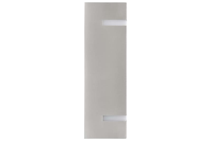 Utomhusvägglampa 2 st 35 W silver rektangulär - Silver - Belysning - Utomhusbelysning - Fasadbelysning