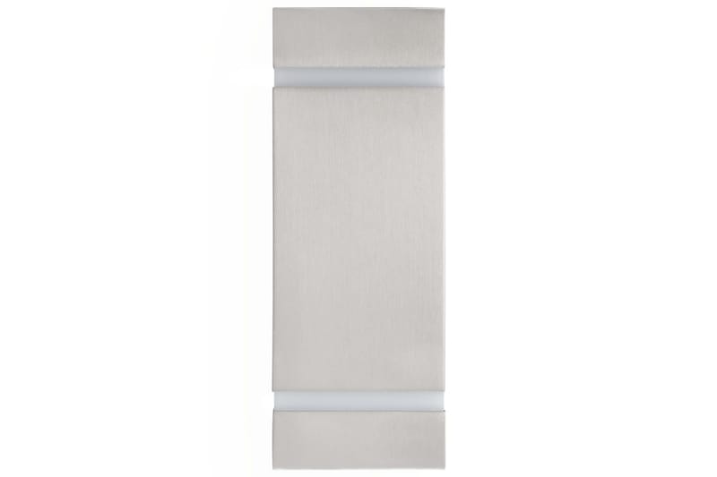 Utomhusvägglampa 2 st 35 W silver rektangulär - Silver - Belysning - Utomhusbelysning - Fasadbelysning