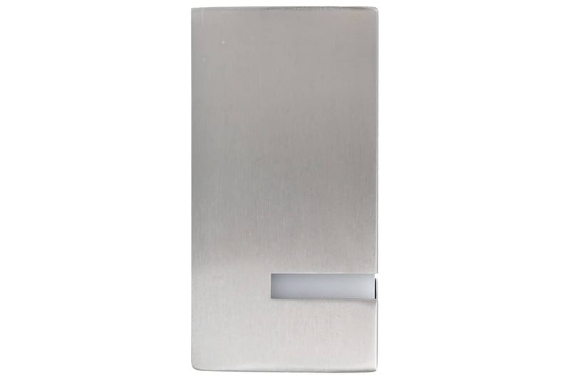 Utomhusvägglampa 2 st 35 W silver rektangulär - Silver - Belysning - Utomhusbelysning - Fasadbelysning