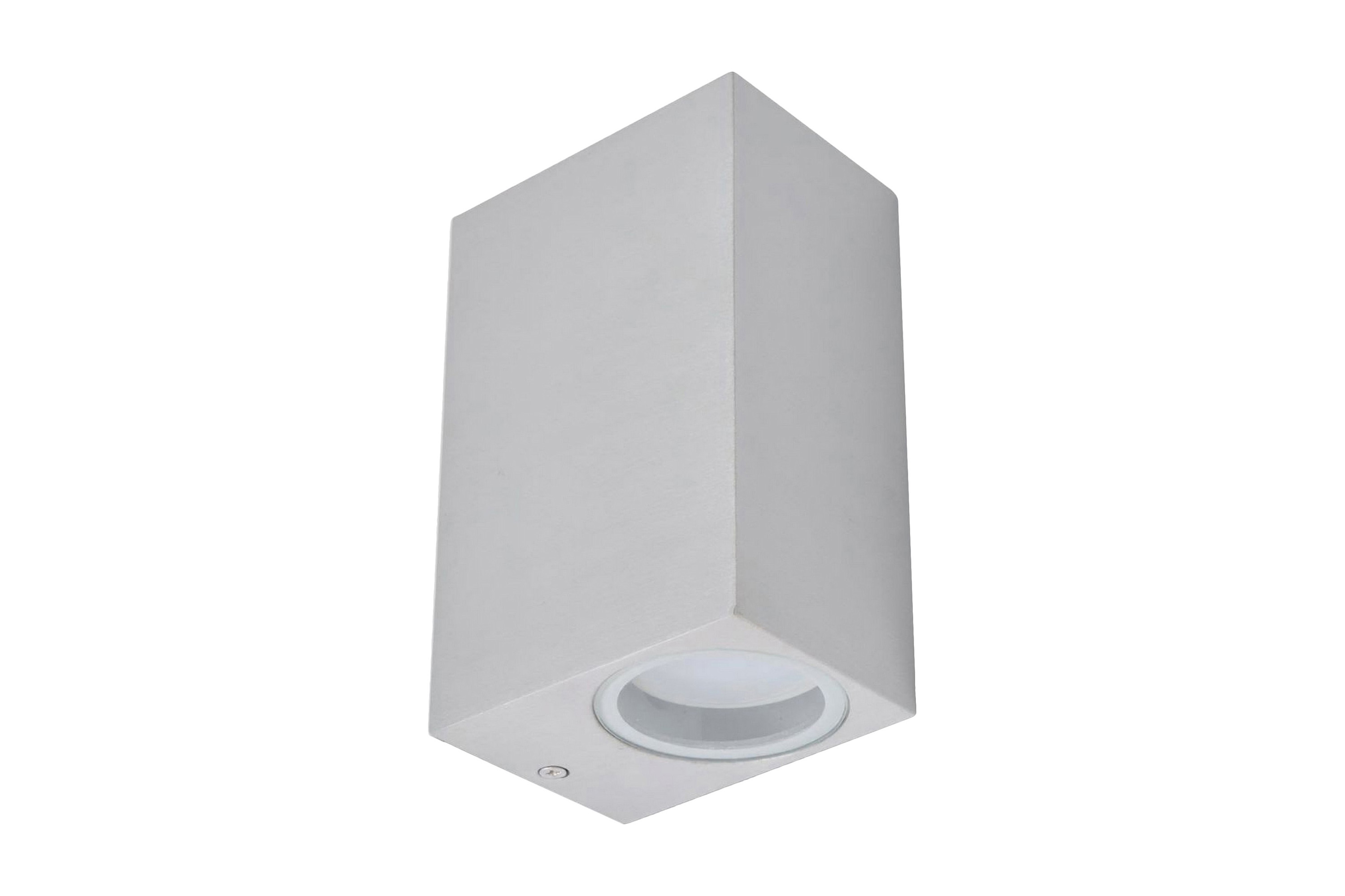 Utomhusvägglampa LED 2 st fyrkantiga uppåt/nedåt – Silver