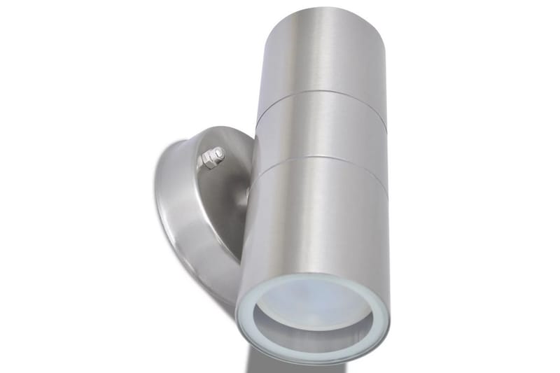 Utomhusvägglampa LED 2 st rostfritt stål uppåt/nedåt - Silver - Belysning - Utomhusbelysning - Fasadbelysning