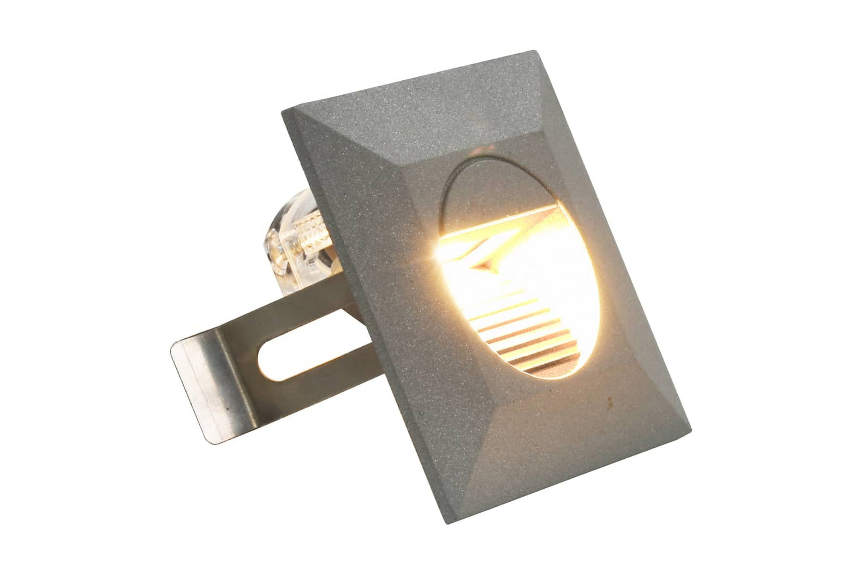 Utomhusvägglampa LED 6 st 5 W silver fyrkantig – Vit