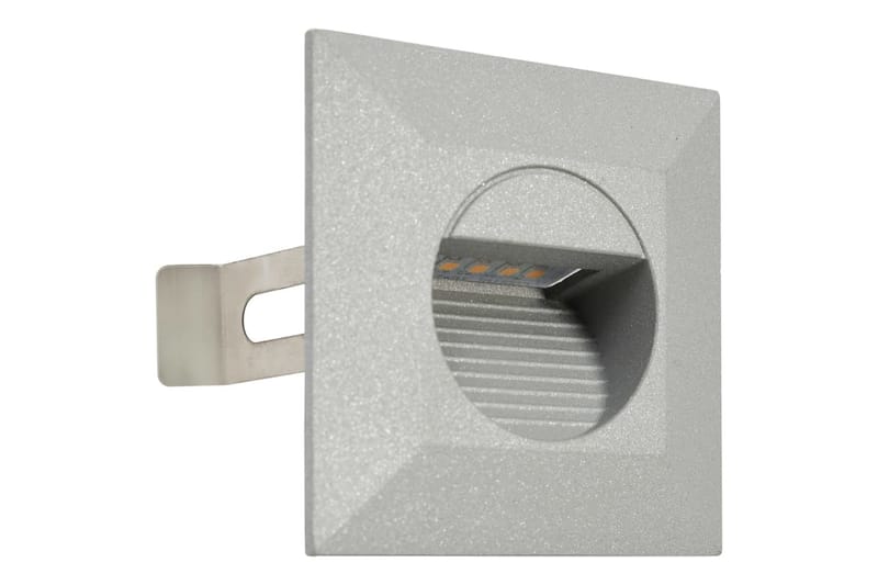 Utomhusvägglampa LED 6 st 5 W silver fyrkantig - Vit - Fasadbelysning
